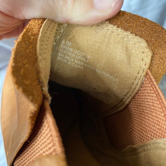 Kork Ease Tan Leather Ankle Boots SZ 9.5M Distressed Casual Careerwear Office - Picture 8 of 8